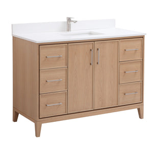 48" London, Light Oak Bathroom Vanity LD3048-LO