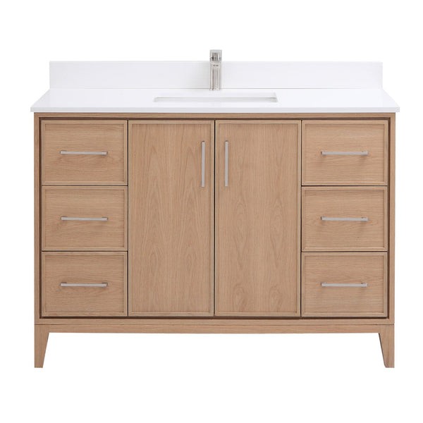 48" London, Light Oak Bathroom Vanity LD3048-LO