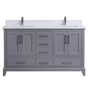 60" Adele, Dusk Grey Double Sink Bathroom Vanity AD2560D-DG