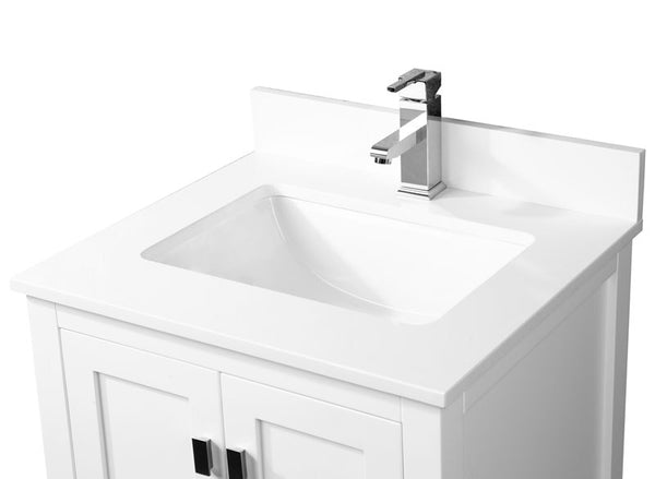 24" Elle, Silk White Bathroom Vanity ML1824-SW