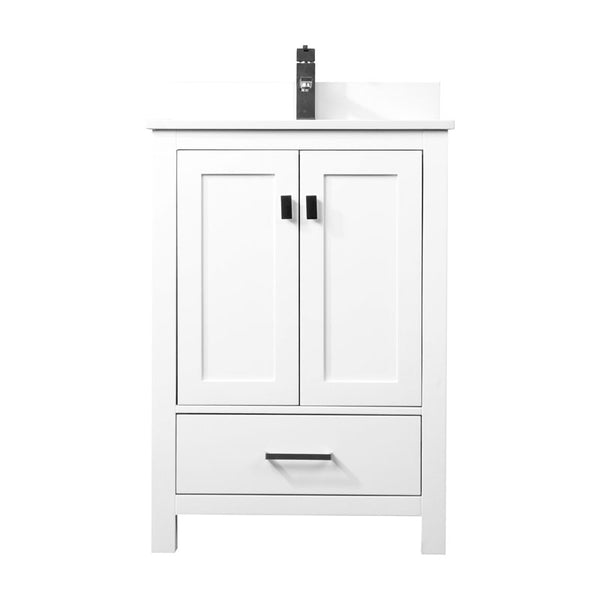 24" Elle, Silk White Bathroom Vanity ML1824-SW