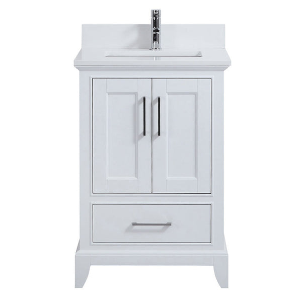 24" Adele, Silk White Bathroom Vanity AD2524-SW