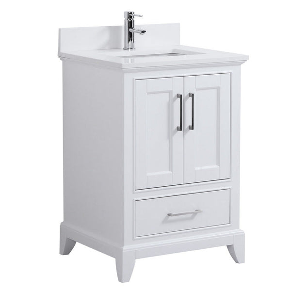 24" Adele, Silk White Bathroom Vanity AD2524-SW