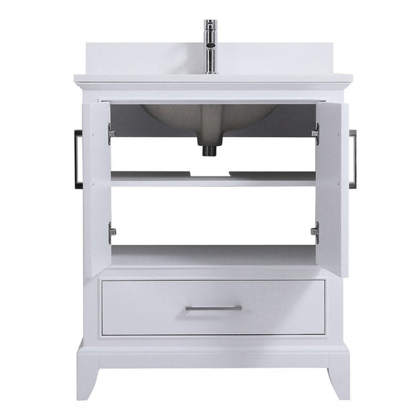 30" Adele, Silk White Bathroom Vanity AD2530-SW