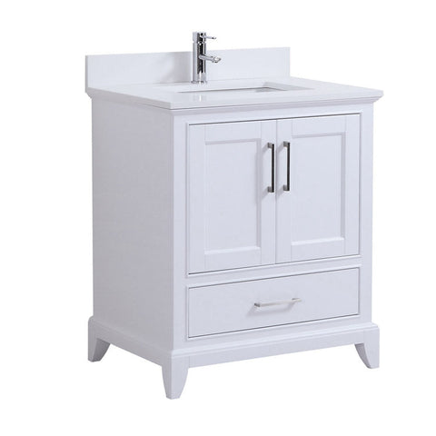 30" Adele, Silk White Bathroom Vanity AD2530-SW