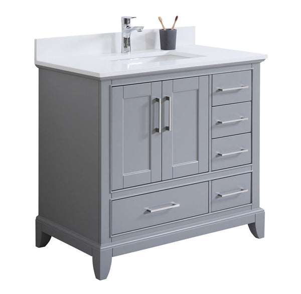 36" Adele, Dusk Grey Bathroom Vanity AD2536-DG