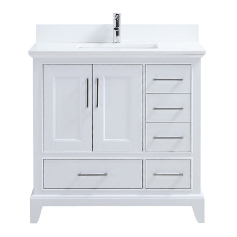 36" Adele, Silk White Bathroom Vanity AD2536-SW