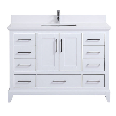 48" Adele, Silk White Bathroom Vanity AD2548-SW