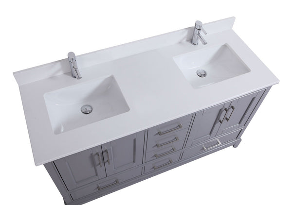 72" Adele, Dusk Grey Double Sink Bathroom Vanity AD2572D-DG