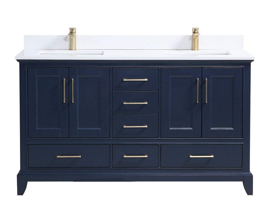 72" Adele, Royal Blue Double Sink Bathroom Vanity AD2572D-RB