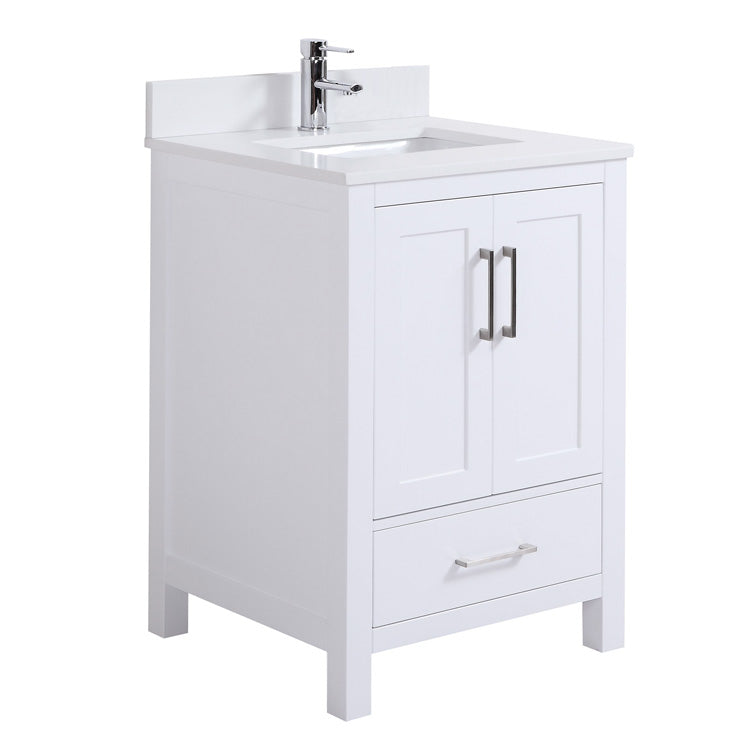 24" Elle, Silk White Bathroom Vanity ML1824-SW