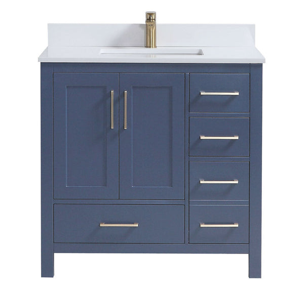 36" Elle, Royal Blue Bathroom Vanity ML1836-MB