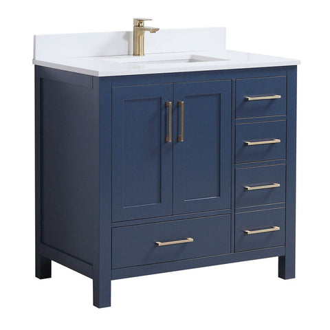 36" Elle, Royal Blue Bathroom Vanity ML1836-MB