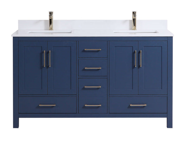 60" Elle, Moody Blue Double Sink Bathroom Vanity ML1860D-MB